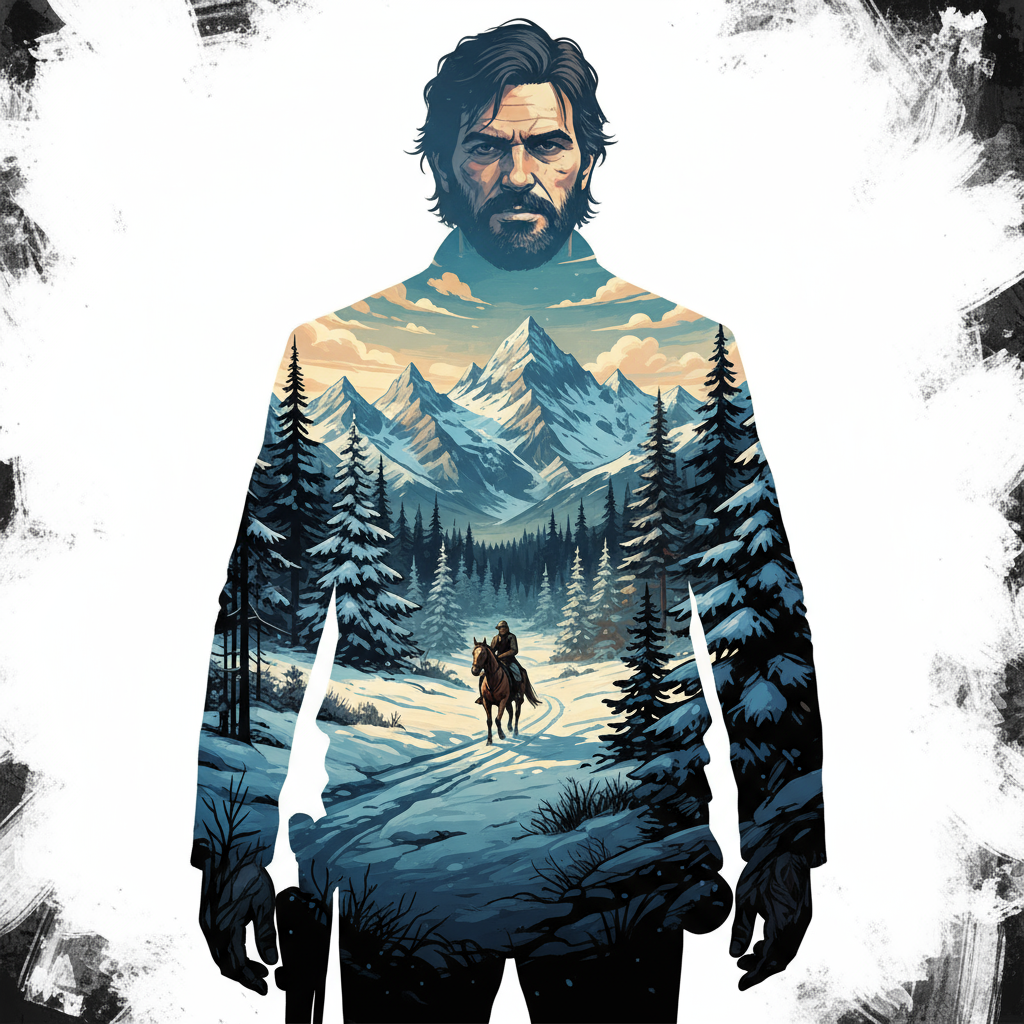 Complex Text-Integrated Fantasy Art