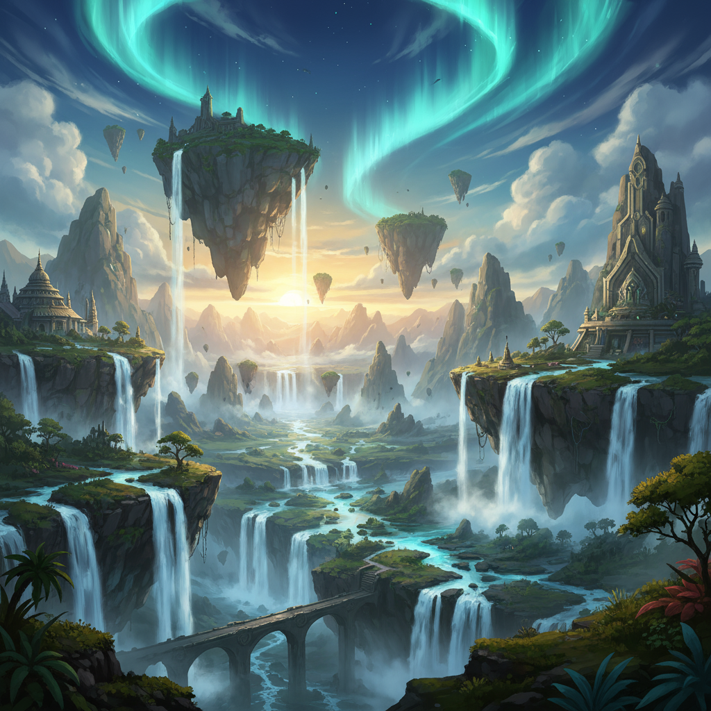 Sky Fortress Text to Image Concept